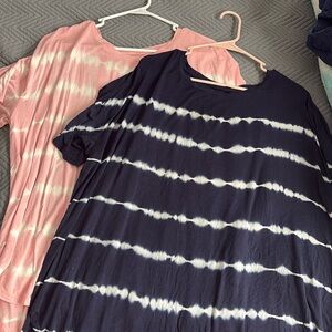 Pink and Blue Shirts